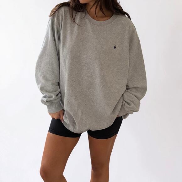 Polo by Ralph Lauren Other - Polo Ralph Lauren Gray Oversized Crewneck Sweatshirt XXL